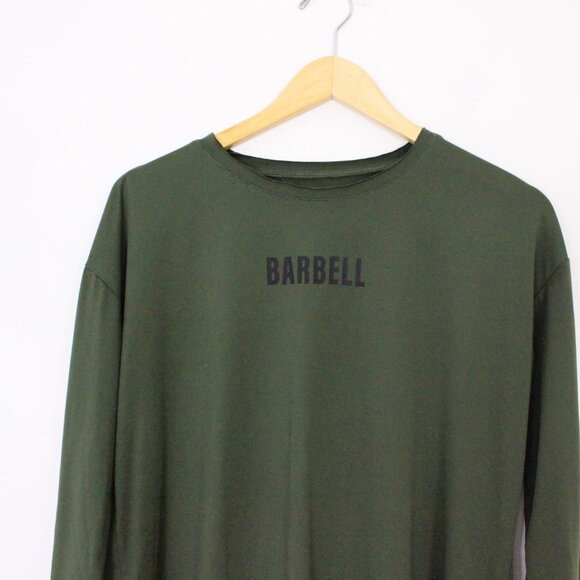 *Barbell Mens Athletic Green Long Sleeve - Picture 2 of 4